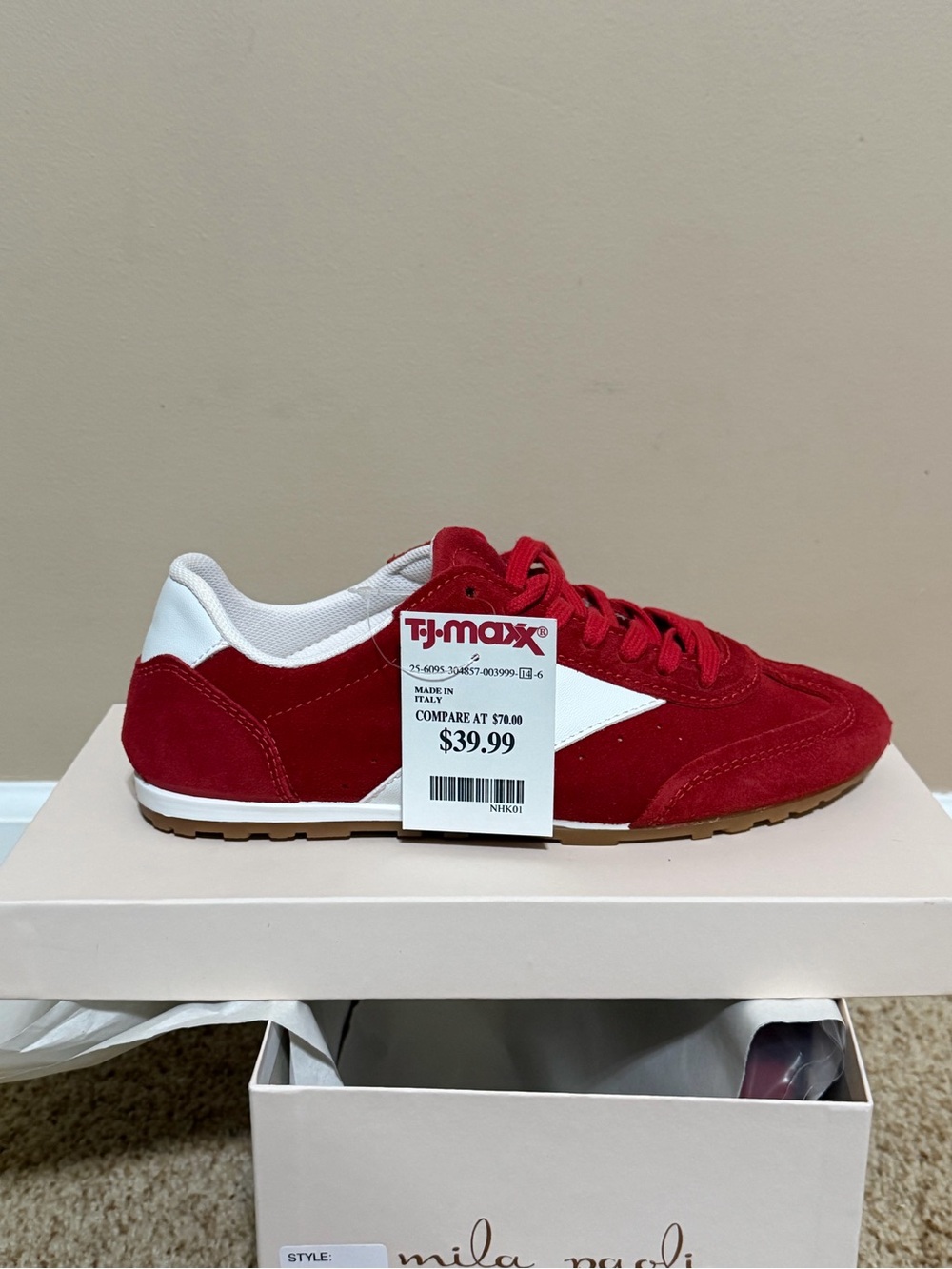 Mila Paoli Red Suede Women’s Shoes